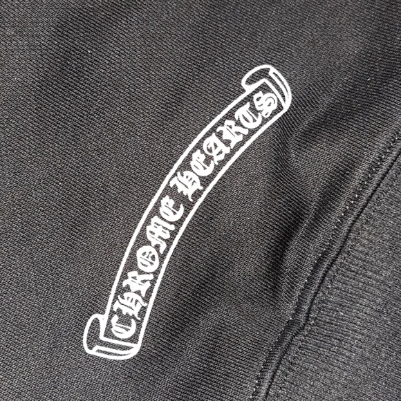 Chrome Hearts Horseshoe Floral Cross Sleve Zip Up Hoodie Black and White - Picture 4 of 7